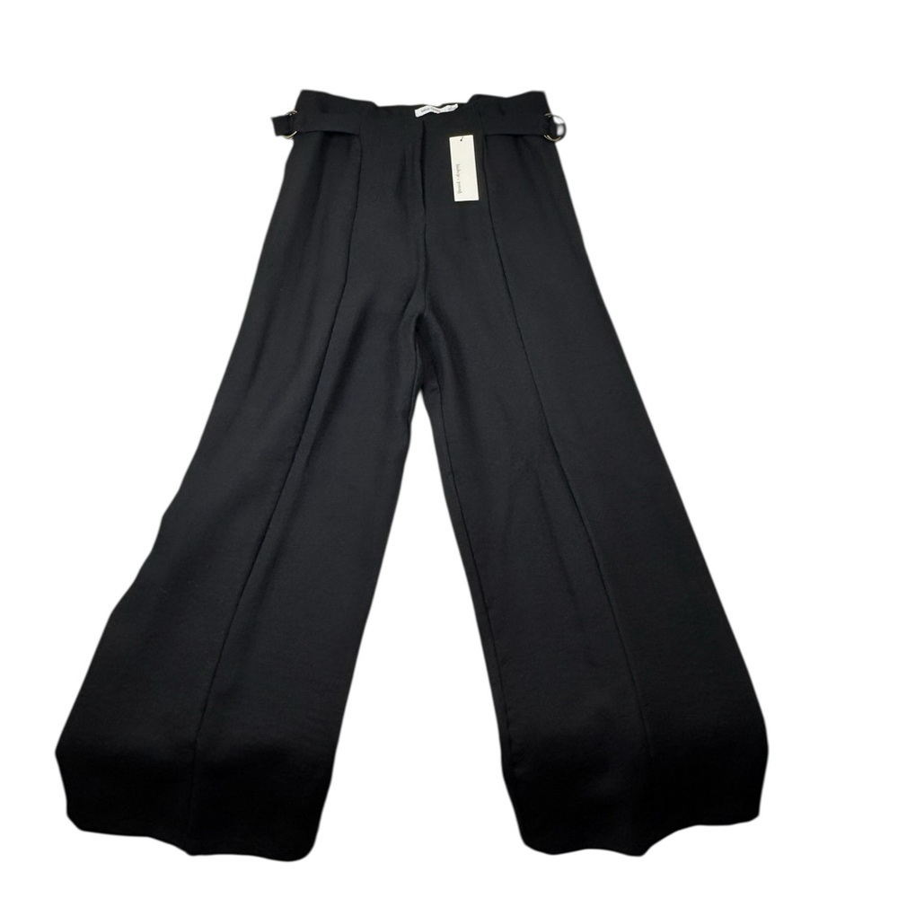 Bishop + Young O-Ring Side-Cinch Wide Leg Light Weight Trouser Pant Women Large
